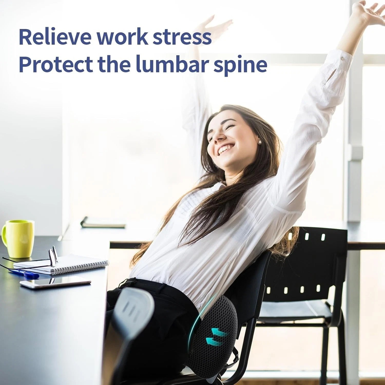 Lumbar Support Pillow for Office Chair, Car Lumbar Pillow Lower Back Pain Rel...