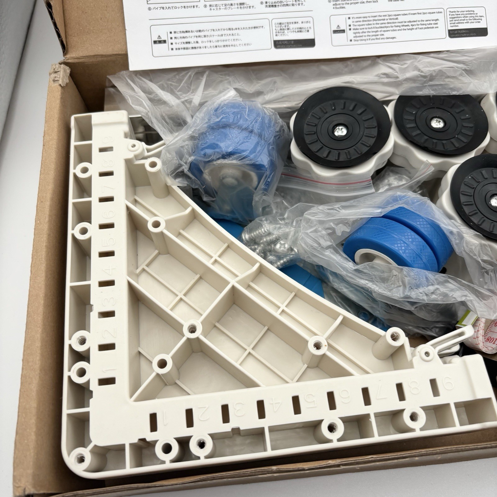 SEISSO Adjustable Appliance Base Stand w/ Wheels Dolly Cart Wheels Fridge Washer