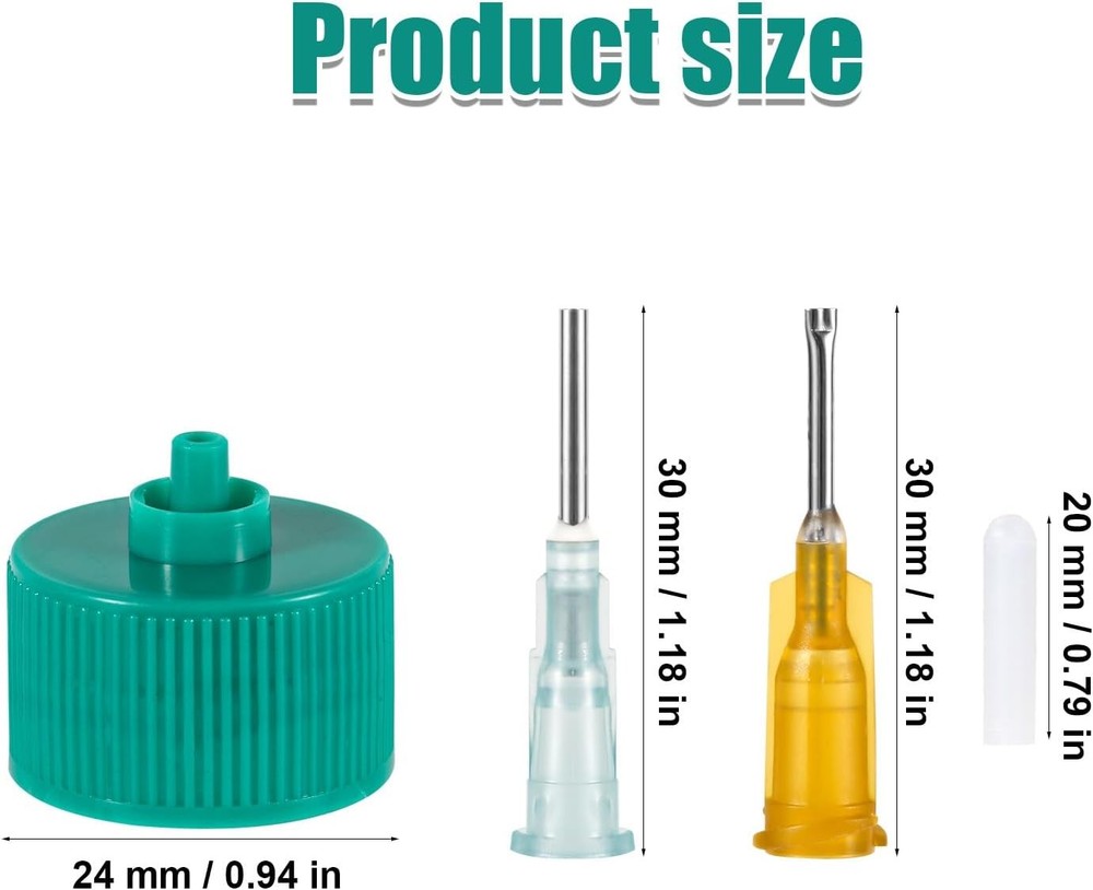 41pcs Precision Applicator Caps Set, Tip M, green