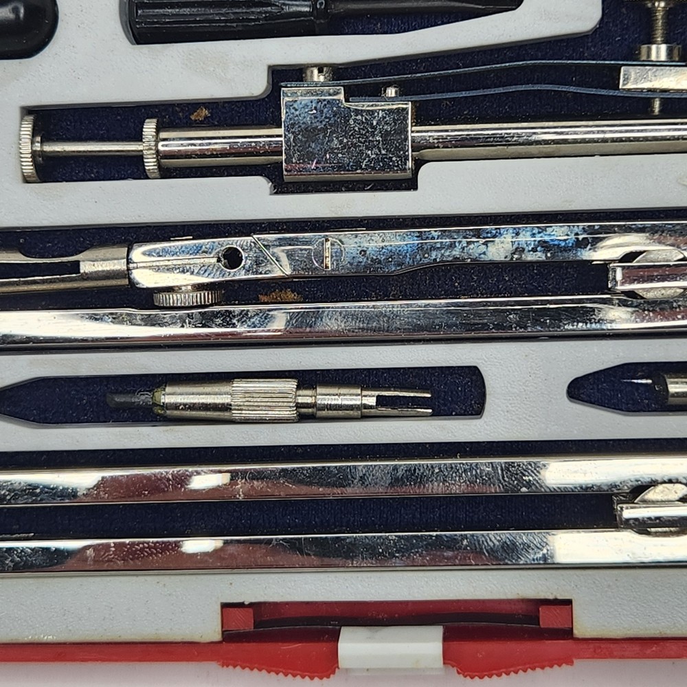 Vintage Skala PRECISION PTVb Technical Drafting Compass Set Made in Poland