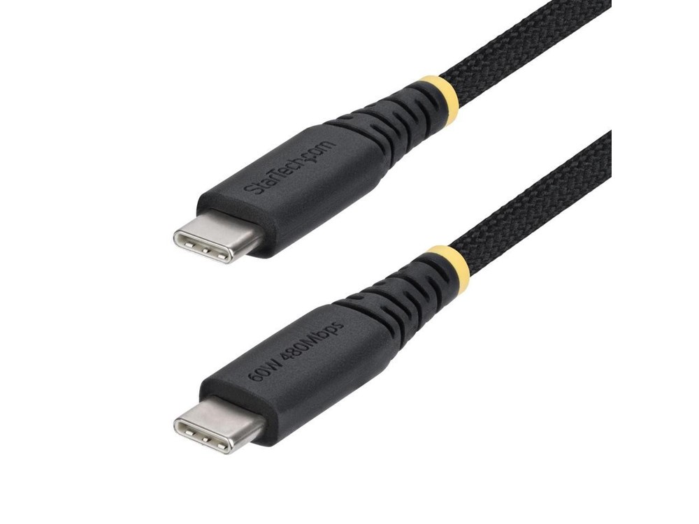 StarTech.com 10ft (3m) USB-C Charging Cable, 60W (3A) PD, Dual-Layer Braided Nyl