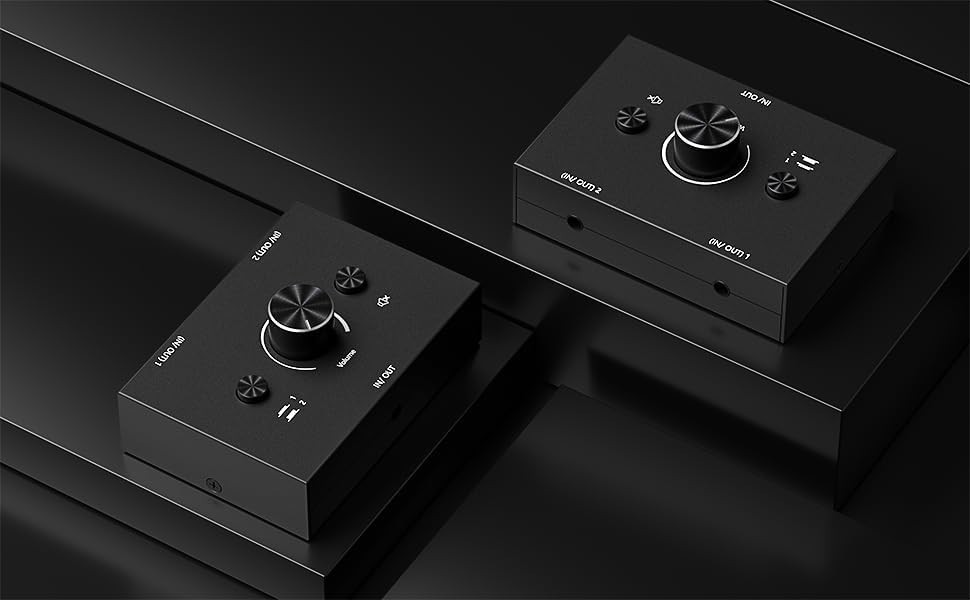 Mini 3.5mm Stereo Audio Selector Splitter Box