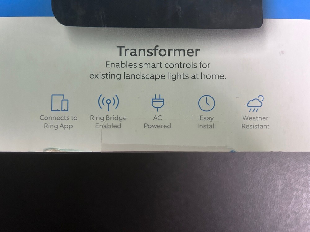 Ring Smart Lighting -Low Voltage Lighting Transformer Black Bridge Required NEW