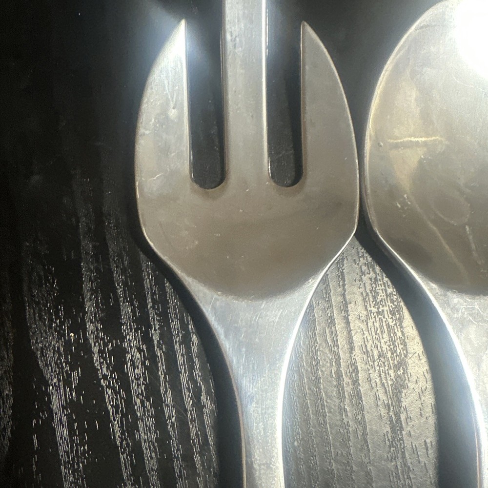Lenox Salad Serving Set Fork And Spoon Fruit Pattern Heavy