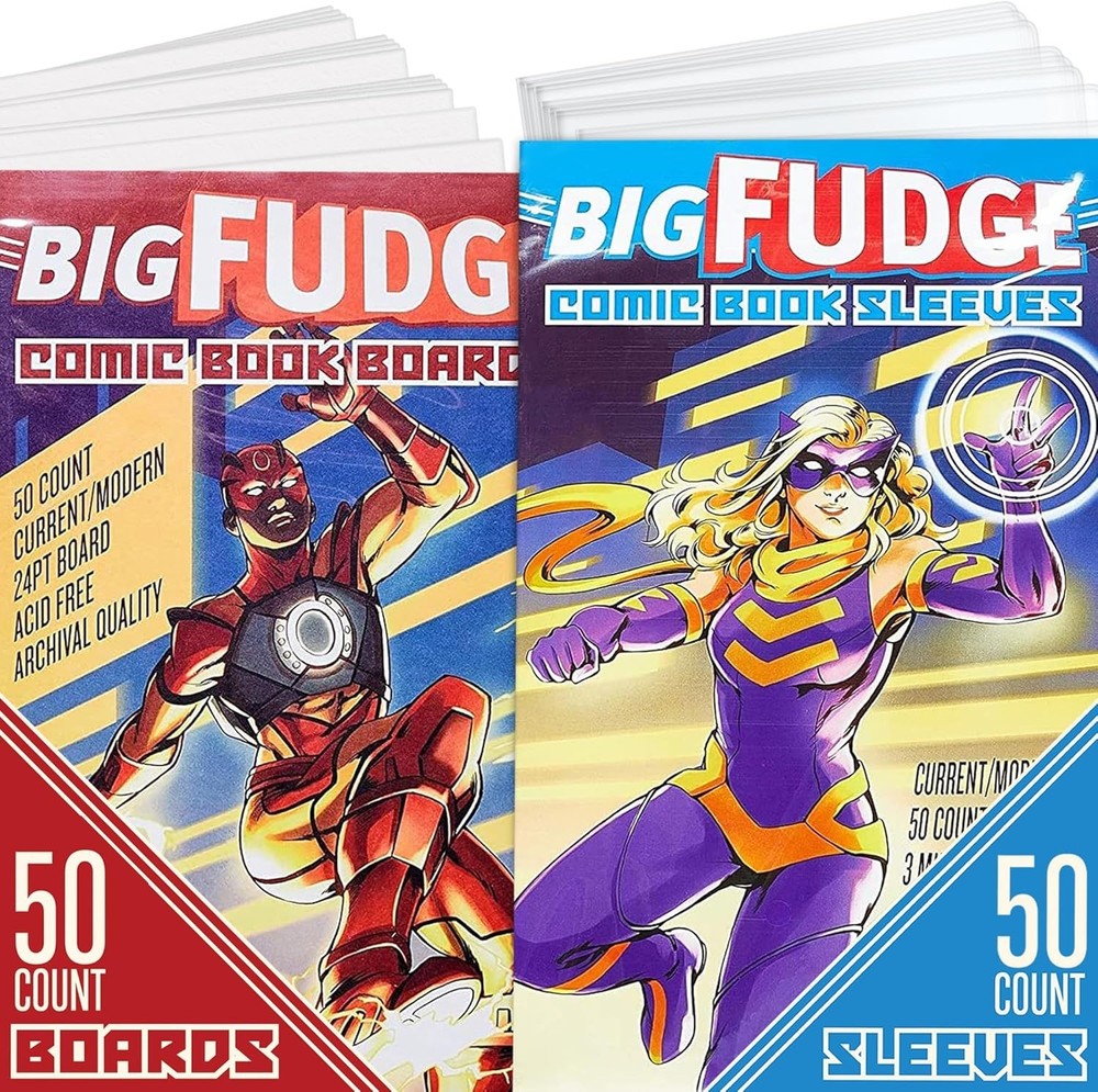 50-Piece Comic Book Protector Set - 7.25" x 10.5", Crystal-Clear Design
