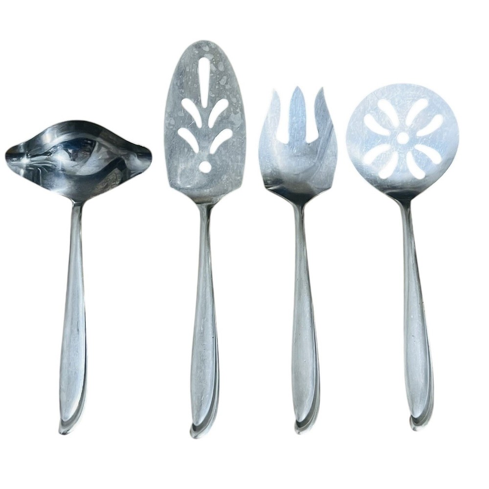 Heritage Young Hope Pattern Stainless Flatware 4 Piece Serving Set Japan