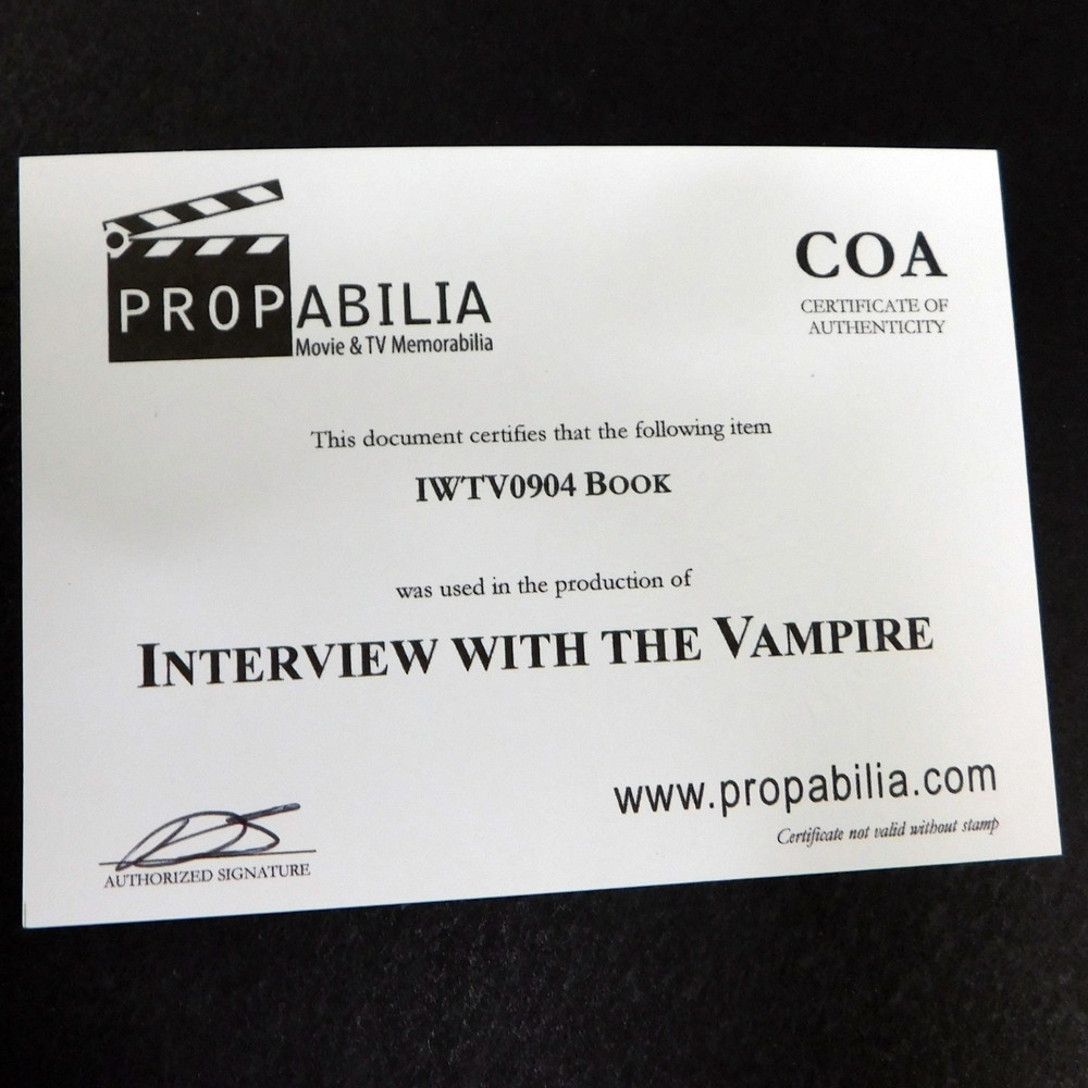 INTERVIEW WITH THE VAMPIRE Prop Book Original TV Prop (0904-4361)