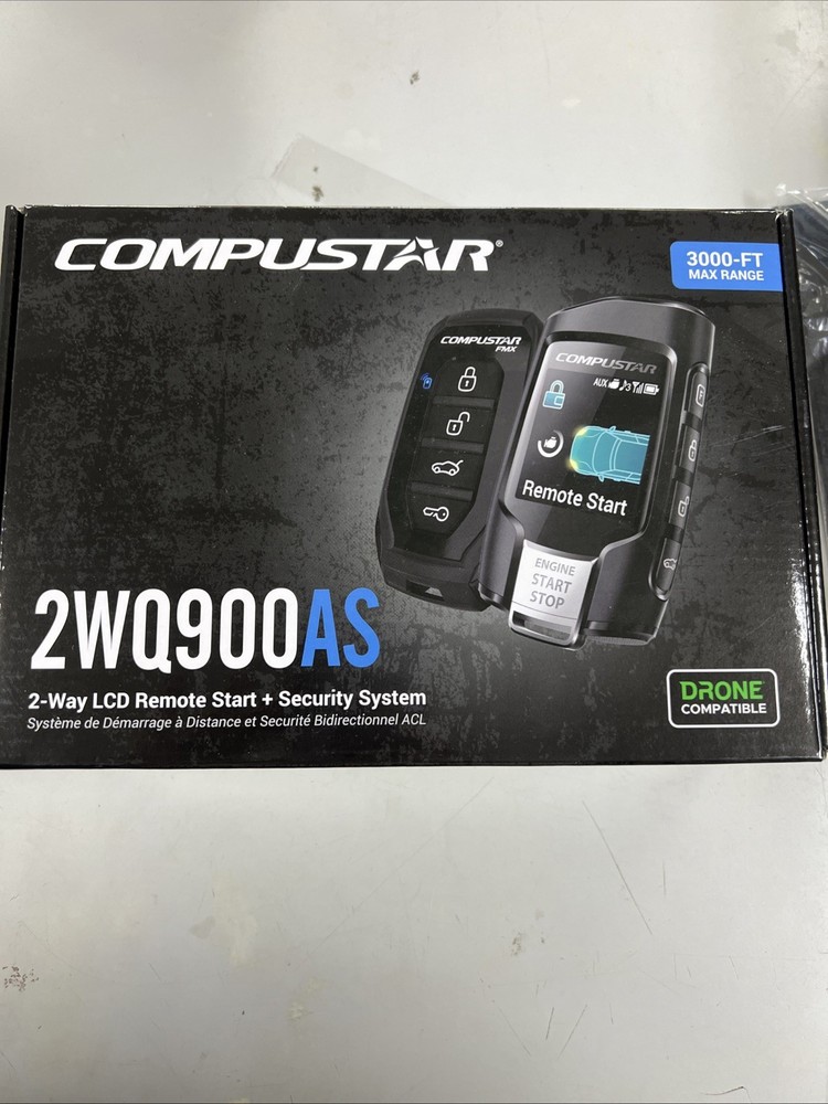 Compustar CS2WQ900-AS 2-Way LCD 3000-FT Max Range Remote Start + Security System