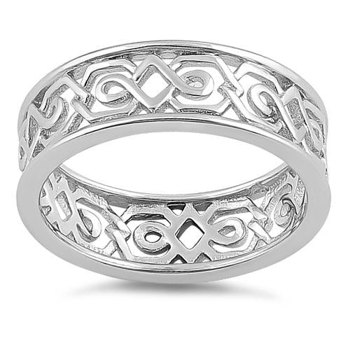 925 Sterling Silver Unique Patterns Ring