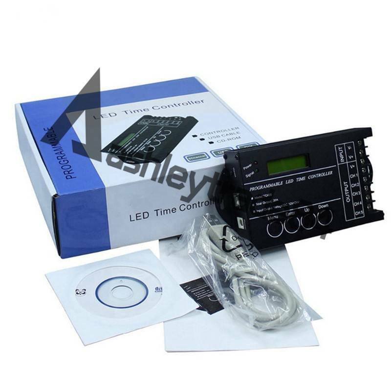 TC420 DC12V-24V Time Programmable RGB LED Controller 5Channel LED Dimmer