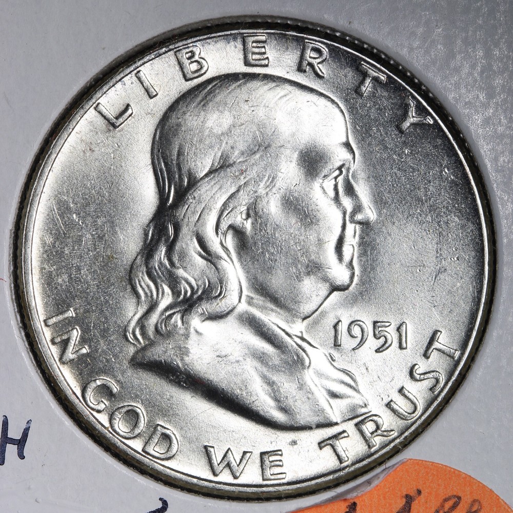 1951 Franklin Silver Half Dollar CHOICE BU *UNCIRCULATED* MS E246 RCH
