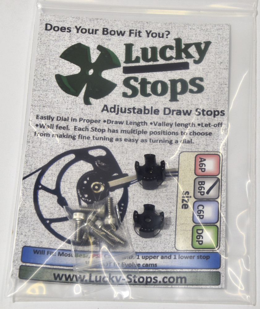 Draw Stops Fits Bear and PSE Cams with 2 Stops Size B6P Cable Stops