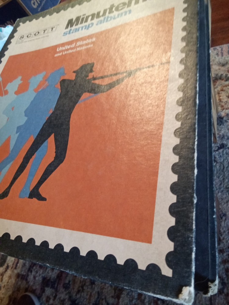 Vintage Scott Minuteman Stamp Album With Stamps + Collection Of Stamps ST2