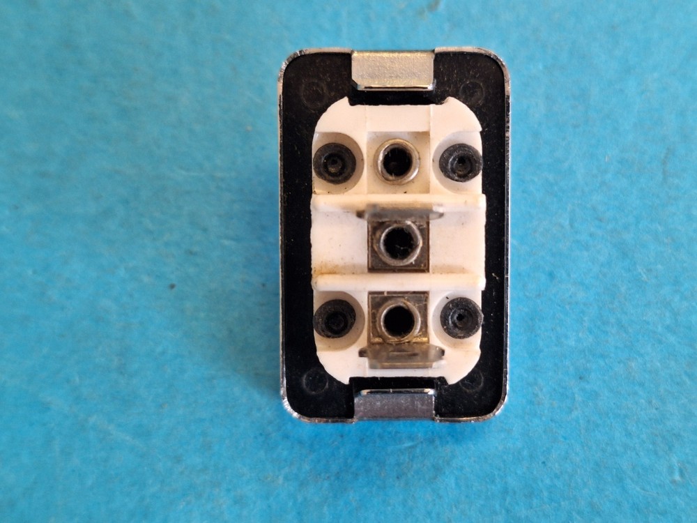 Slide switch ~ Single Pole On / Off ~ Chrome facia
