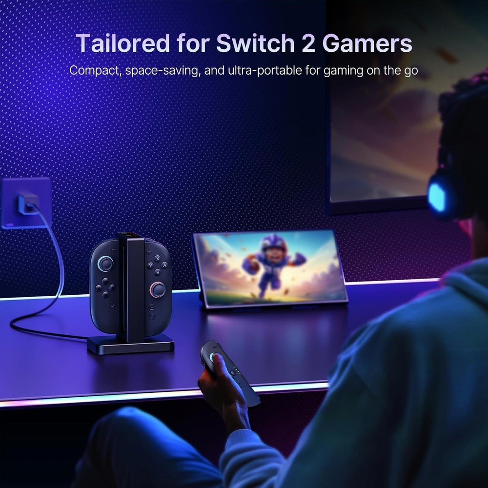 NexiGo Enhanced Controller Charger Compatible with Nintendo Switch 2, USB Type C