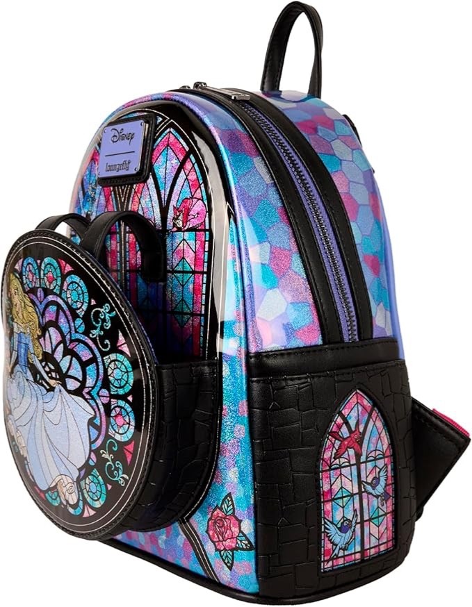Loungefly Disney Sleeping Beauty Stained Glass Mini Backpack Exclusive - NWT