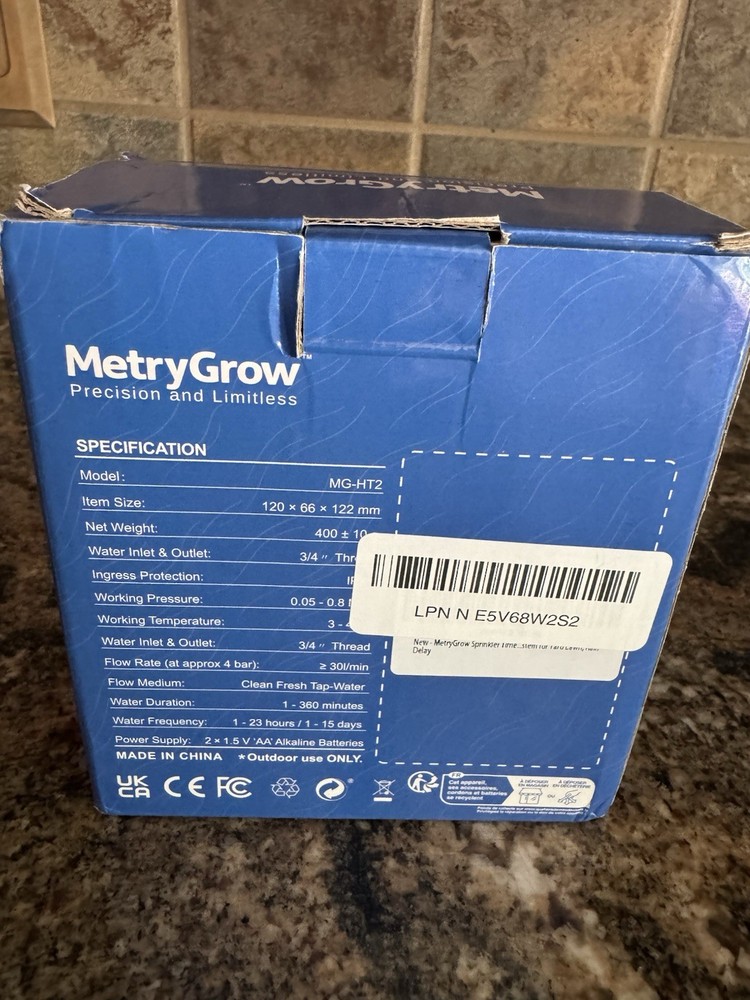 MetryGrow 2-outlet programmable water timer for automated watering