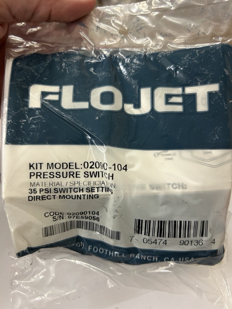 Flojet Pump Pressure Switch Kit 02090-104