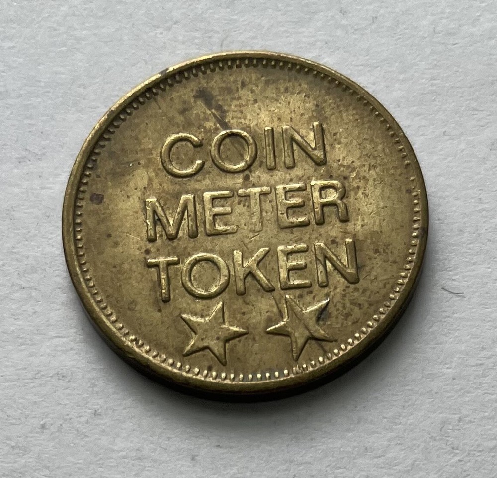Brass Coin Meter Token 22mm