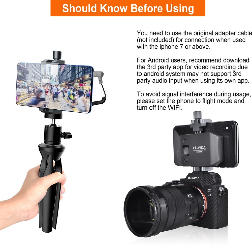 CVM-WS50 Wireless Handheld Microphone, Professional Handheld Interview Mic fo...