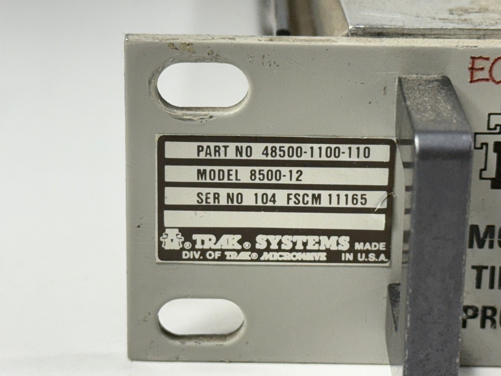 Trak Microwave 8500-12 Time Code Processor 48500-1100-110 System Vintage