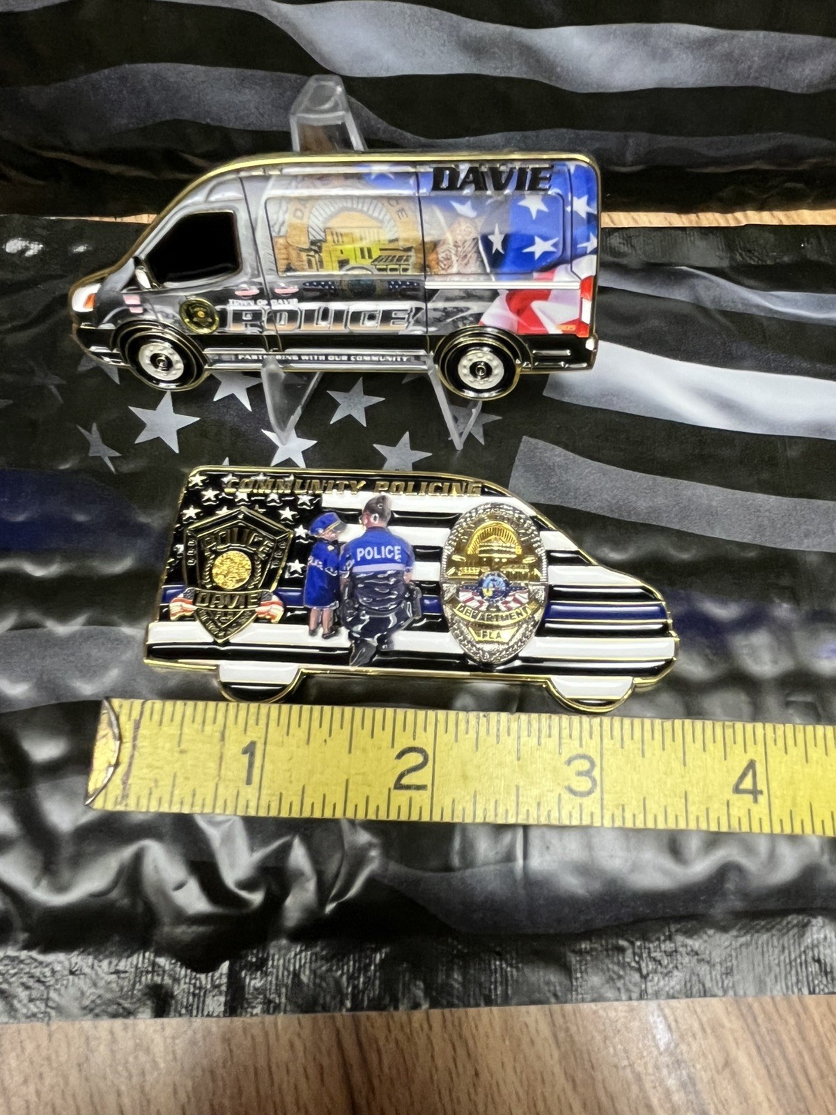Davie Police Department Community Oriented Policing COP Unit Van Challenge Coin