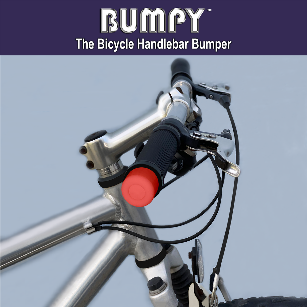 BUMPY END PLUG Bike Handlebar Soft Safe Secure Best Fit Grip Cap Red Pair