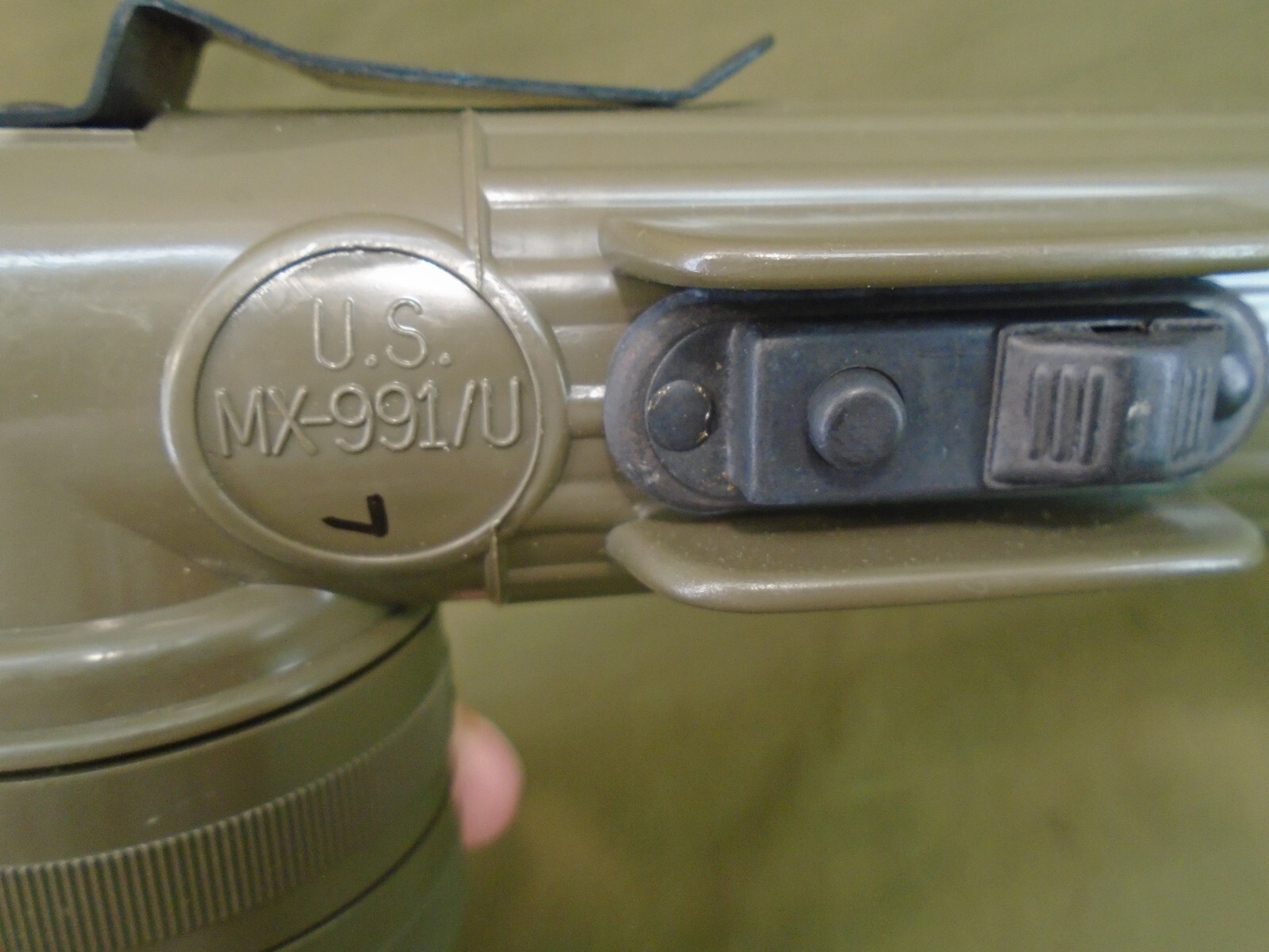 US Military Green Flashlight Fulton MX-991/U w LED & AA Battery Conversion 179-B