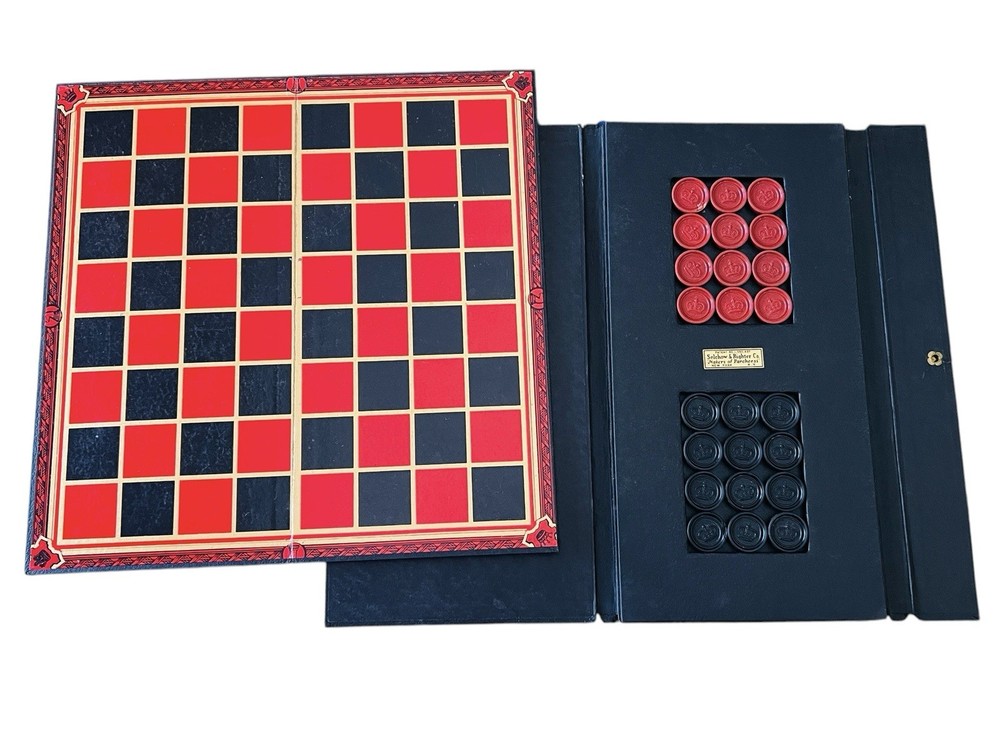 1930S Selchow & Righter Co. Snap Case Checkers Set