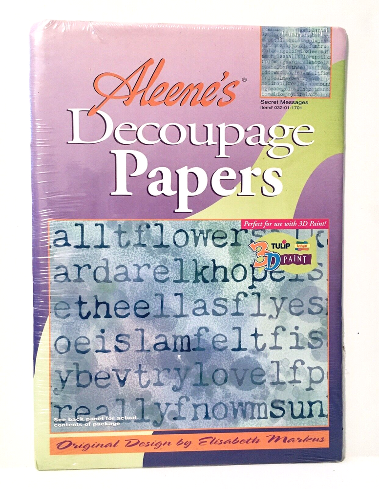 Aleene's Decoupage Papers - 6 Design Packs - E. Markus