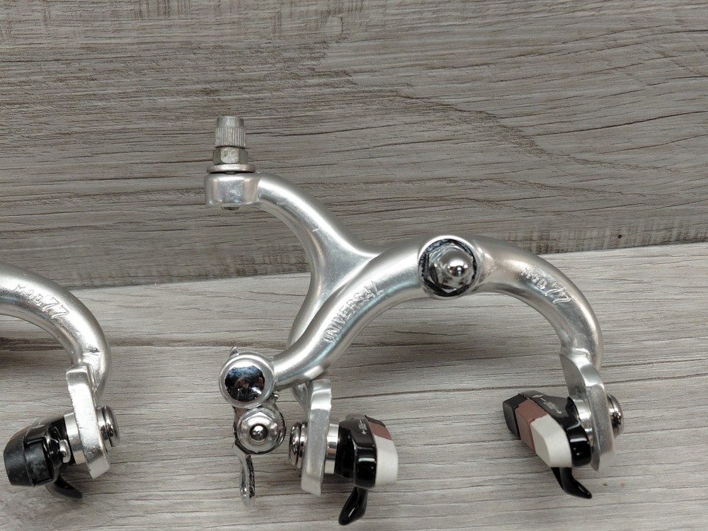 Vintage Universal MOD. 77 Front and Rear Side-pull Brake Set, Nutted