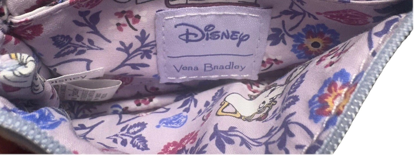 NEW Vera Bradley Disney Zip ID Case Wishful Belle🕯️Lumiere Beauty and the Beast