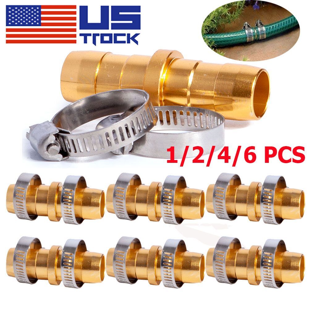 Garden Hose Repair Mender Kit Hose Connector 3/4" 5/8" Male Connector Clamp 2022