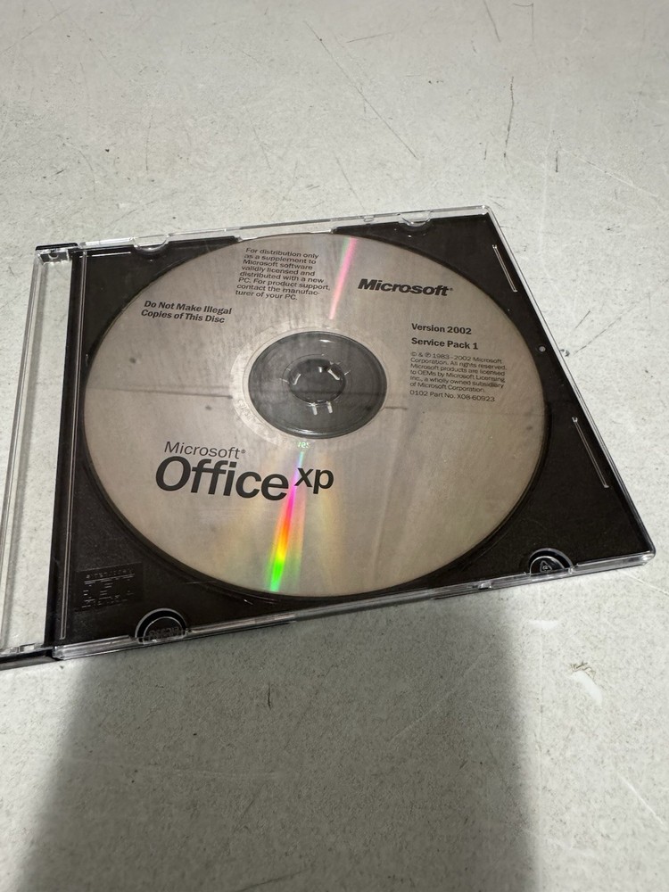 Microsoft Office XP Version 2002 Service Pack 1 CD OEM Part X08-60923