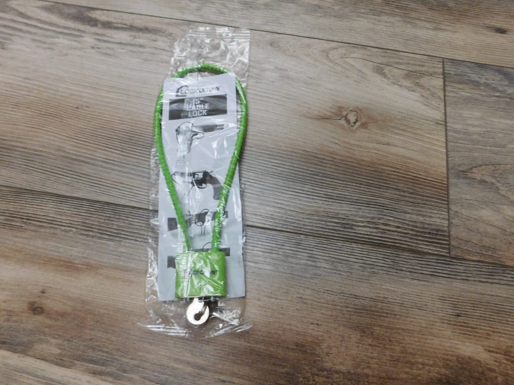 LOCKDOWN 15" GREEN GUN CABLE LOCK NEW