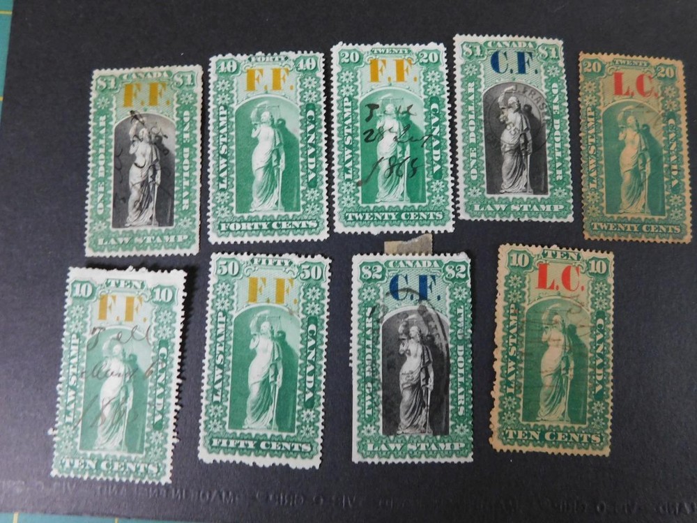 CANADA LAW STAMPS, USED