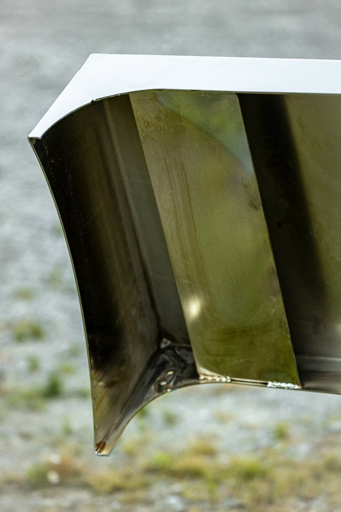 Chrome Freightliner Classic Bumper - 20" Boltless Finish - American Eagle Ends