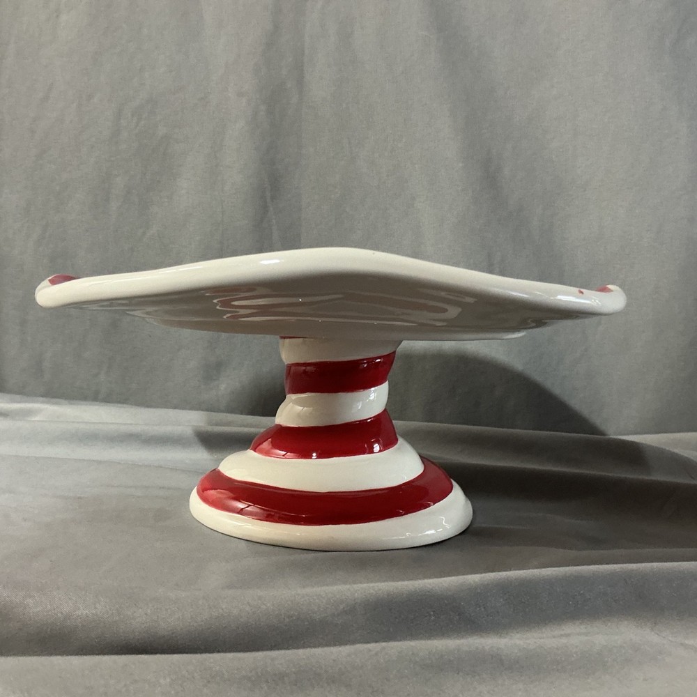 Cracker Barrel Gingermint Peppermint Swirl Cake Stand