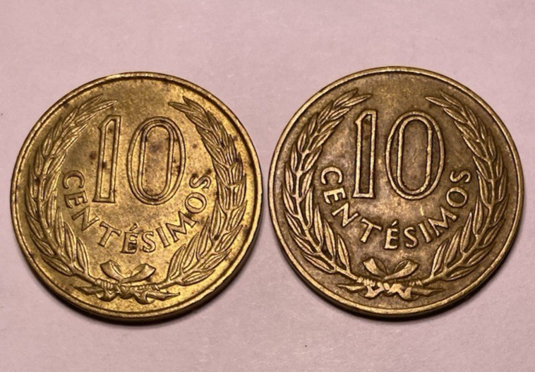 1960 Uruguay 10 Centesimos KM# 39