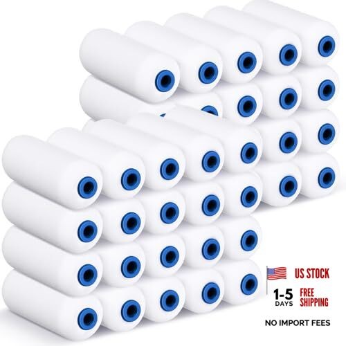 40 Pcs 4 Inch Foam Paint Rollers Mini Paint Roller Covers High Density Small