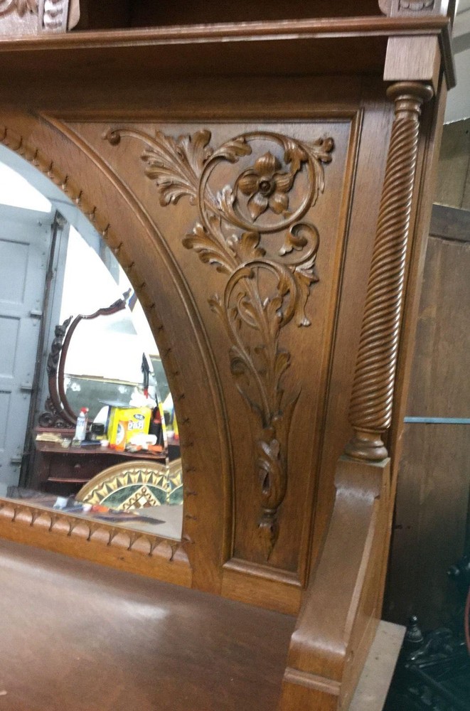 CARVED OAK SIDEBOARD, R.J. HORNER