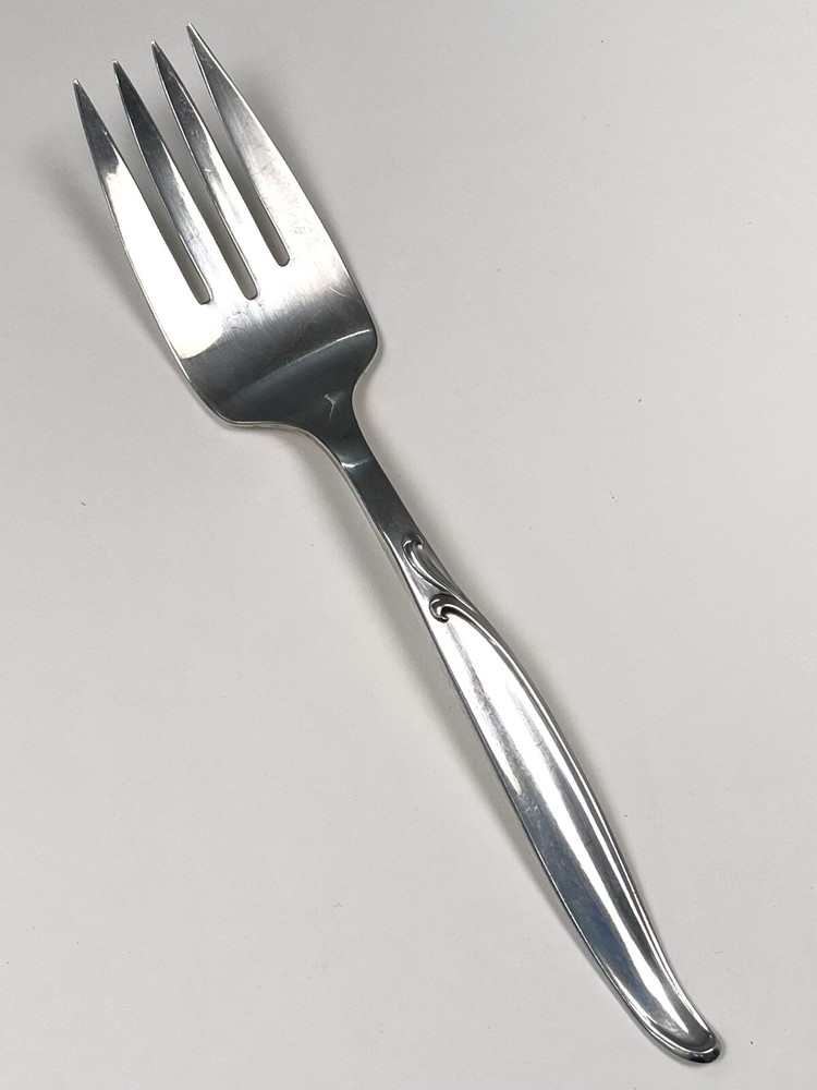 WM ROGERS IS Sweep 1958 Silver Plated 9" Cold Meat SERVING FORK Flatware EUC