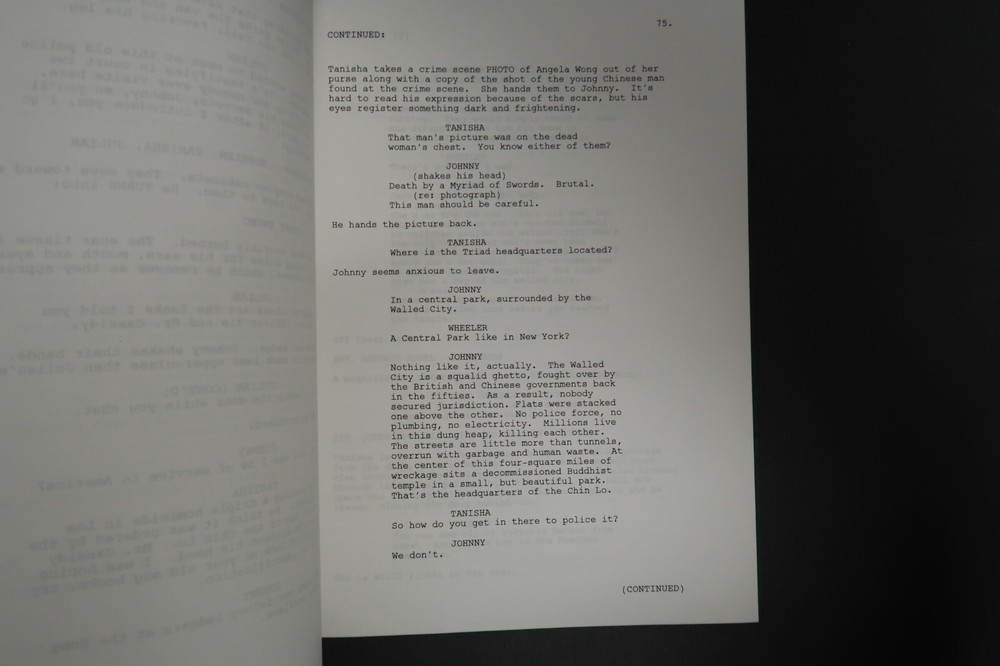 Riding the Snake Original TV Script Screenplay Stephen J. Cannell Studios