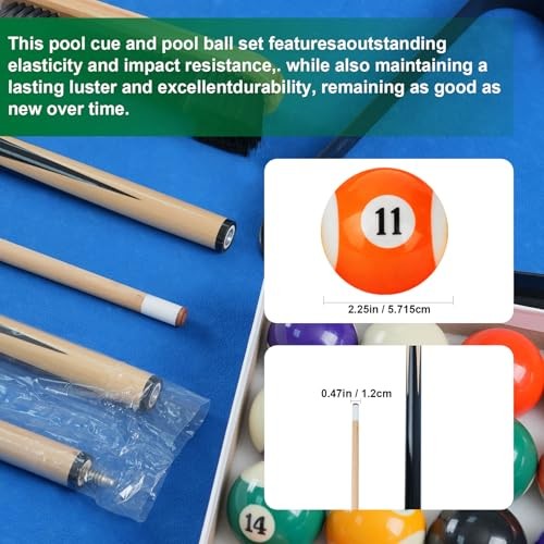 Pool Table - Pool Balls Billiard Set - Pool Table Accessories Set -Including