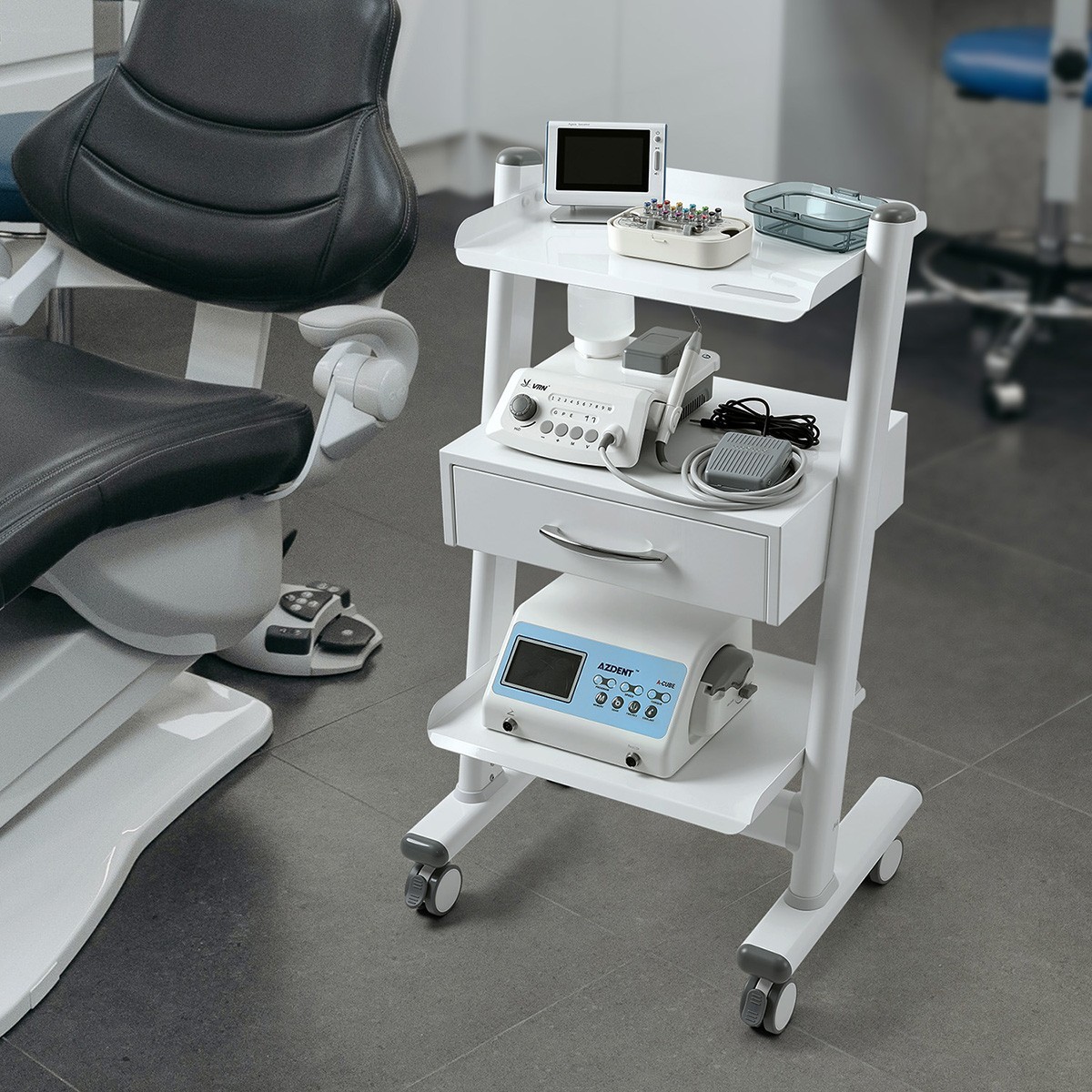 Carro Móvil con Cajones para Almacenamiento Dental/Médico Gabinete de Utilidad