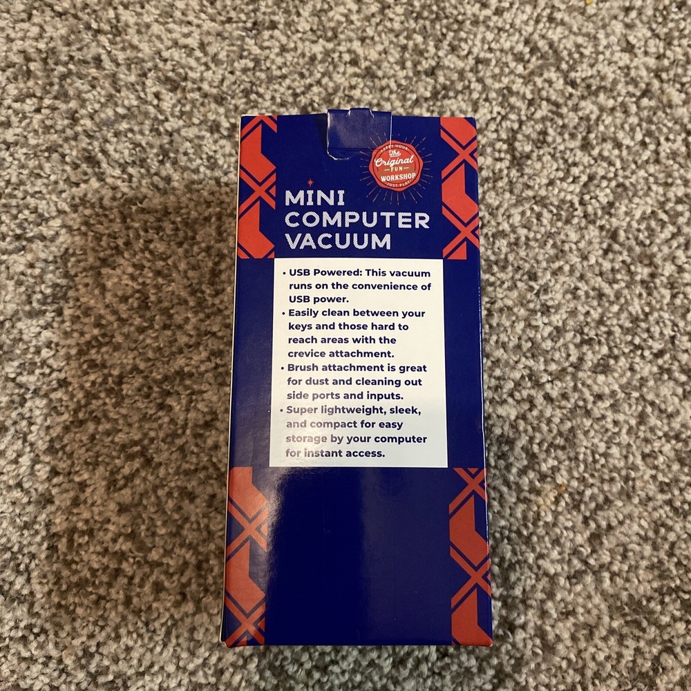Mini Vacuum Original Workshop Mini Computer USB Enabled Brush Attachment NEW