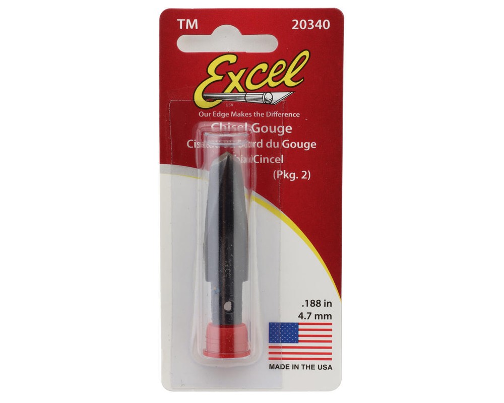 Excel #10 V-Shape Chisel Gouge (2) (3/16" Tip) [EXL20340]