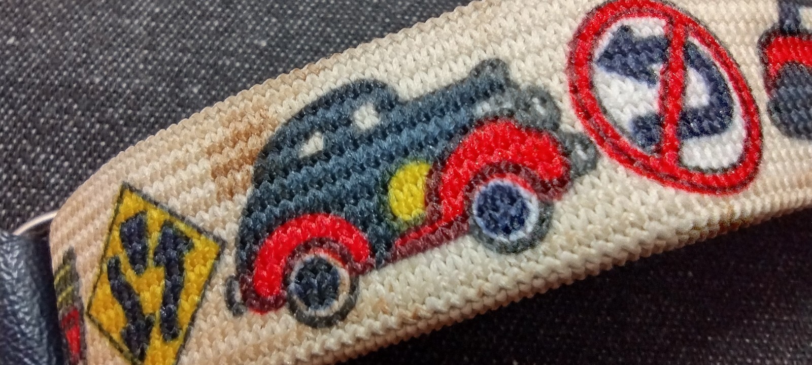 Toddler Suspenders VINTAGE AUTOMOBILES - PROBABLY 70s DOES 1940S ? AS IS