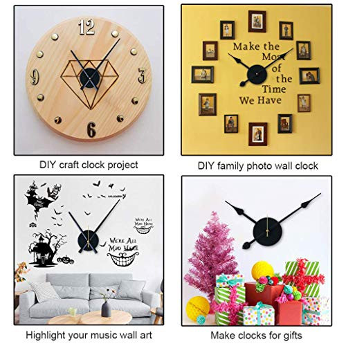 2 Pair Long Hands with 3D Clock Movement DIY Large Wall Clock Quartz Clock