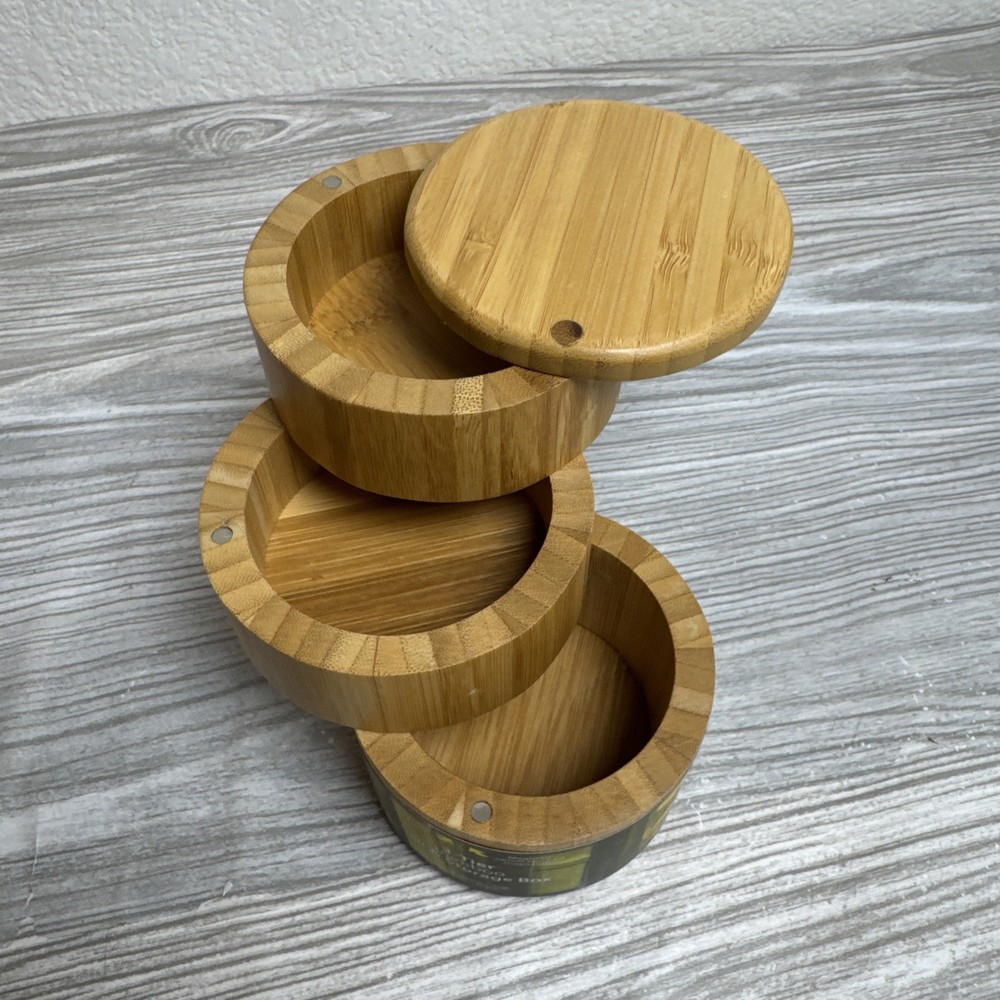 Totally Bamboo 3-Tier Bamboo Salt & Storage Box